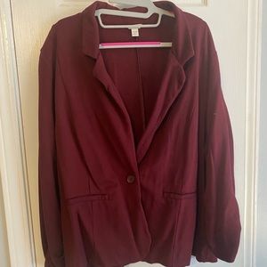 Cato Burgandy Cotton Blazer